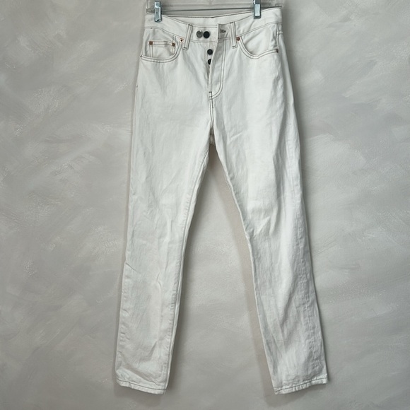 WARDROBE.NYC High-rise straight-leg jeans white size 26 made in USA - Picture 4 of 11